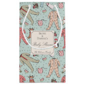 Niedlich Mint Green Christmas Baby Dusche Kleine Geschenktüte (Rückseite)
