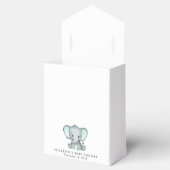 Niedlich Mint Green Elephant Baby Dusche Danke Geschenkschachtel (Geöffnet)