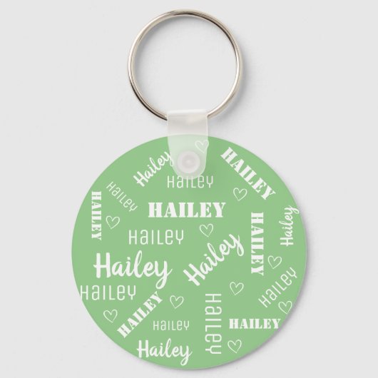 Niedlich Mint Green Word Art Cloud Hörnchen Name C Schlüsselanhänger (Vorderseite)