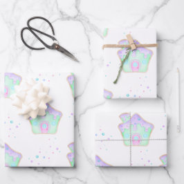 Niedlich Mint Kinder Weihnachten Lebkuchen Holiday Geschenkpapier Set