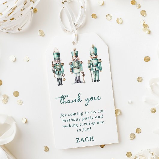 Niedlich Mint Nutcracker 1. Geburtstag Vielen Dank Geschenkanhänger