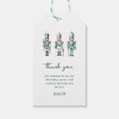 Niedlich Mint Nutcracker 1. Geburtstag Vielen Dank Geschenkanhänger (Vorderseite)