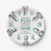 Niedlich Mint Nutcracker Oh, was Spaß 1. Geburtsta Pappteller (Vorderseite)