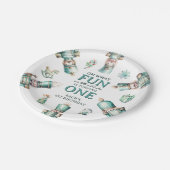 Niedlich Mint Nutcracker Oh, was Spaß 1. Geburtsta Pappteller (Schrägansicht)