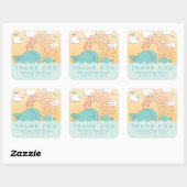 Niedlich Mint Whales Stilvolles Baby Danke Sticker (Blatt)