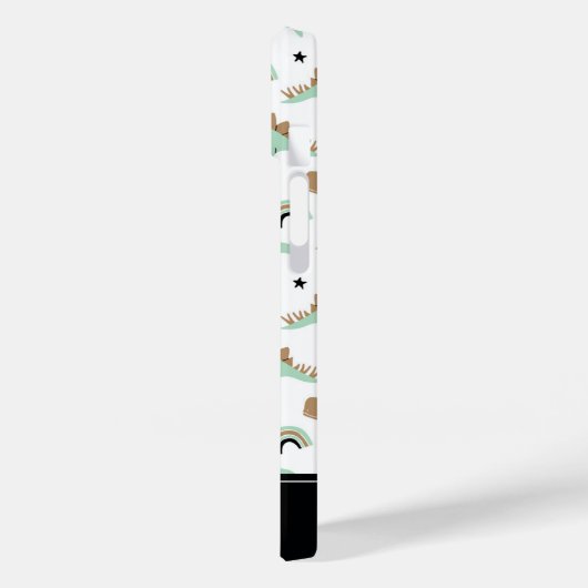 Niedlich Minze Green Dinosaur Muster Case-Mate iPhone Hülle (Rückseite / Links)