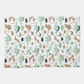 Niedlich Minze Green Dinosaur Muster Geschirrtuch (Horizontal)