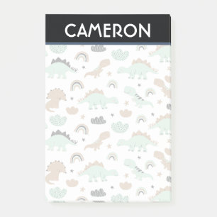 Niedlich Minze Green Dinosaur Muster Post-it Klebezettel