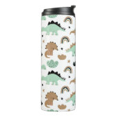 Niedlich Minze Green Dinosaur Muster Thermosbecher (Nach links gedreht)