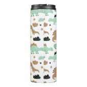 Niedlich Minze Green Dinosaur Muster Thermosbecher (Rückseite)