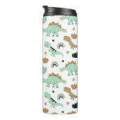 Niedlich Minze Green Dinosaur Muster Thermosbecher (Nach rechts gedreht)