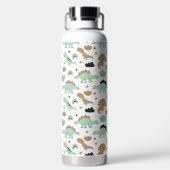Niedlich Minze Green Dinosaur Muster Trinkflasche (Rückseite)