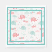 Niedlich Minze Green Elephant Boy Girl Babydusche Serviette (Vorderseite)