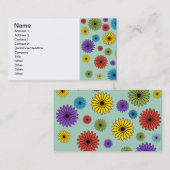 Niedlich-Minze-Green-Floral-Visitenkarte Visitenkarte (Vorne/Hinten)