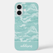 Niedlich-Minze-Grüne Camouflage Personalisiert Case-Mate iPhone Hülle (Rückseite)