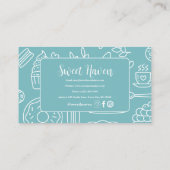 Niedlich-Minze-Grünkochen Utensil Bäckerei Visitenkarte (Rückseite)