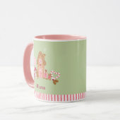 Niedlich Minze Pink Candy Cane Gingerbread Tasse (Vorderseite Links)