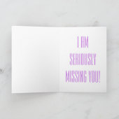 Niedlich Miss You Alaskan Malamute Welpe Foto Karte (Innenseite)