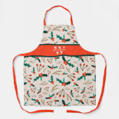 Niedlich Mistletoe Berry Christmas Monogram Holida Schürze (Vorderseite)