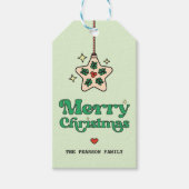 Niedlich Mistletoe Star Ornament Frohe Weihnachten Geschenkanhänger (Vorderseite)