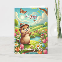 Niedlich mit Hat Happy Groundhog Day & History Car