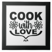 Niedlich mit Liebe Wortkunst Fliese (Vorderseite)