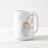 Niedlich Mit Monogramm Angel Weihnachten Kaffeetasse (VorderseiteRechts)