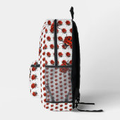 Niedlich Mit Monogramm Ladybug Themed Bedruckter Rucksack (Rechts)