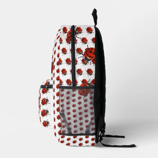 Niedlich Mit Monogramm Ladybug Themed Bedruckter Rucksack (Rechts)