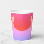 Niedlich mit sonniger Kunst Pappbecher (Rechts)