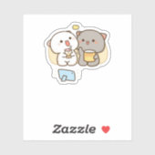 Niedlich Mochi Peach Cat Aufkleber (Blatt)