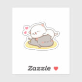 Niedlich Mochi Peach Cat Aufkleber (Blatt)