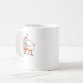 Niedlich Mochi Peach Cat Kaffeetasse (Vorderseite Links)