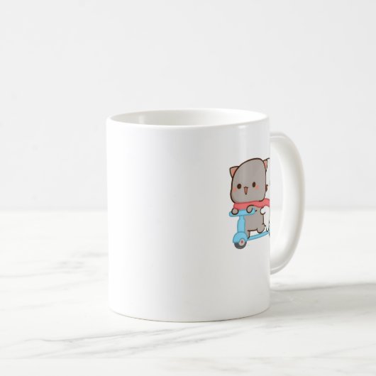 Niedlich Mochi Peach Cat Kaffeetasse (VorderseiteRechts)