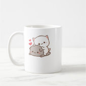 Niedlich Mochi Peach Cat Kaffeetasse (Links)