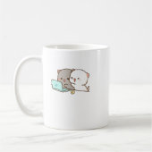Niedlich Mochi Peach Cat Kaffeetasse (Links)