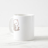 Niedlich Mochi Peach Cat Kaffeetasse (Vorderseite Links)