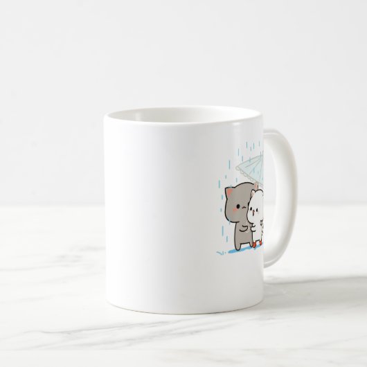 Niedlich Mochi Peach Cat Kaffeetasse (VorderseiteRechts)