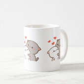 Niedlich Mochi Peach Cat Kaffeetasse (VorderseiteRechts)