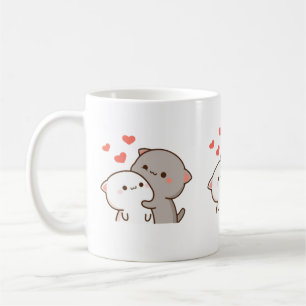 Niedlich Mochi Peach Cat Kaffeetasse