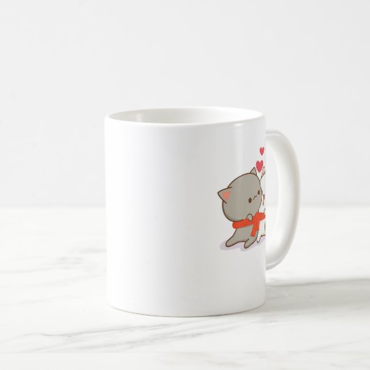 Niedlich Mochi Peach Cat Kaffeetasse (VorderseiteRechts)