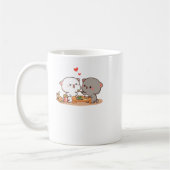 Niedlich Mochi Peach Cat Kaffeetasse (Links)