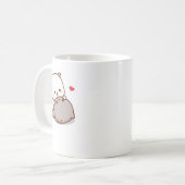 Niedlich Mochi Peach Cat Kaffeetasse (Vorderseite Links)