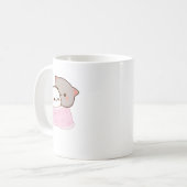 Niedlich Mochi Peach Cat Kaffeetasse (Vorderseite Links)