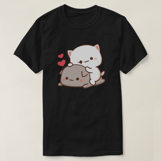 Niedlich Mochi Peach Cat T-Shirt (Design vorne)