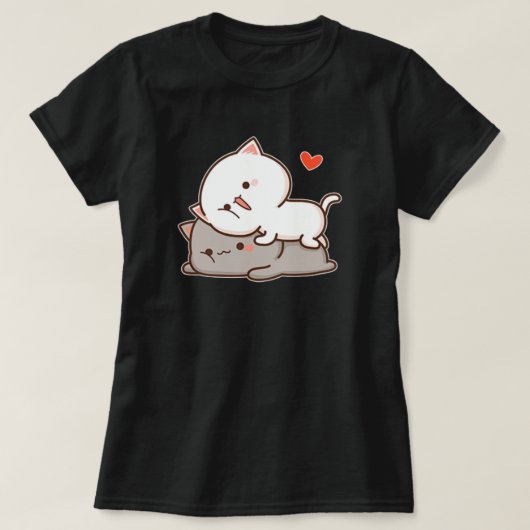 Niedlich Mochi Peach Cat T-Shirt (Design vorne)