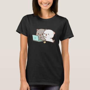 Niedlich Mochi Peach Cat T-Shirt