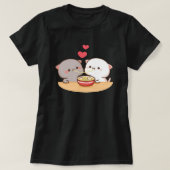Niedlich Mochi Peach Cat T-Shirt (Design vorne)