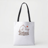 Niedlich Mochi Peach Cat Tasche (Vorderseite)