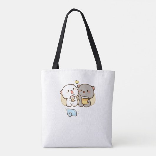 Niedlich Mochi Peach Cat Tasche (Rückseite)